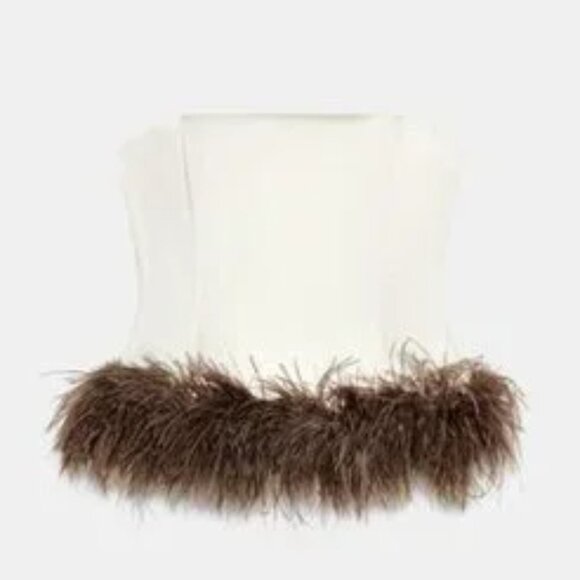 ZARA FEATHER BANDEAU TOP - Picture 6 of 8